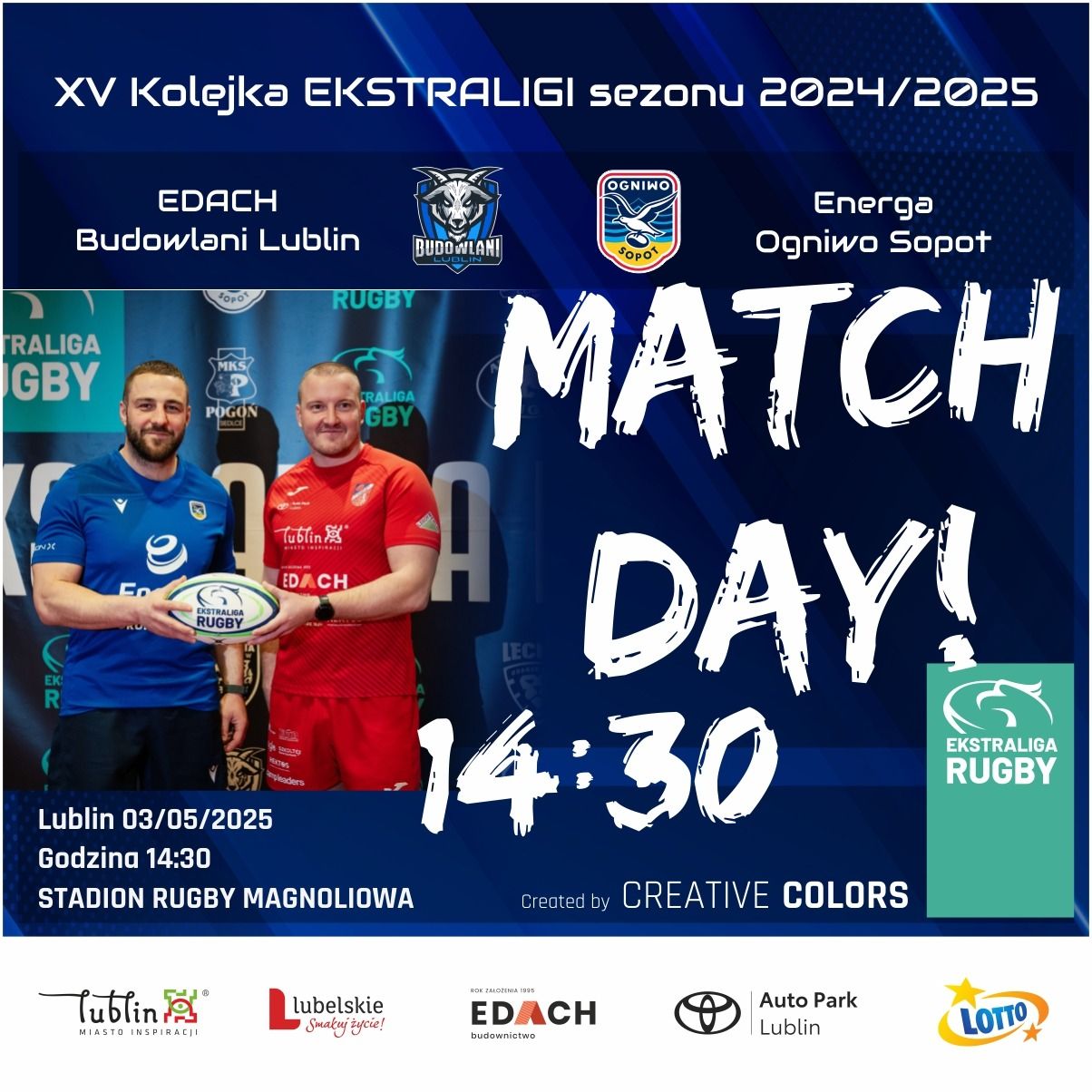 EKSTRALIGA RUGBY. XV KOLEJKA. SKRÓT MECZ BUDOWLANI LUBLIN – OGNIWO
